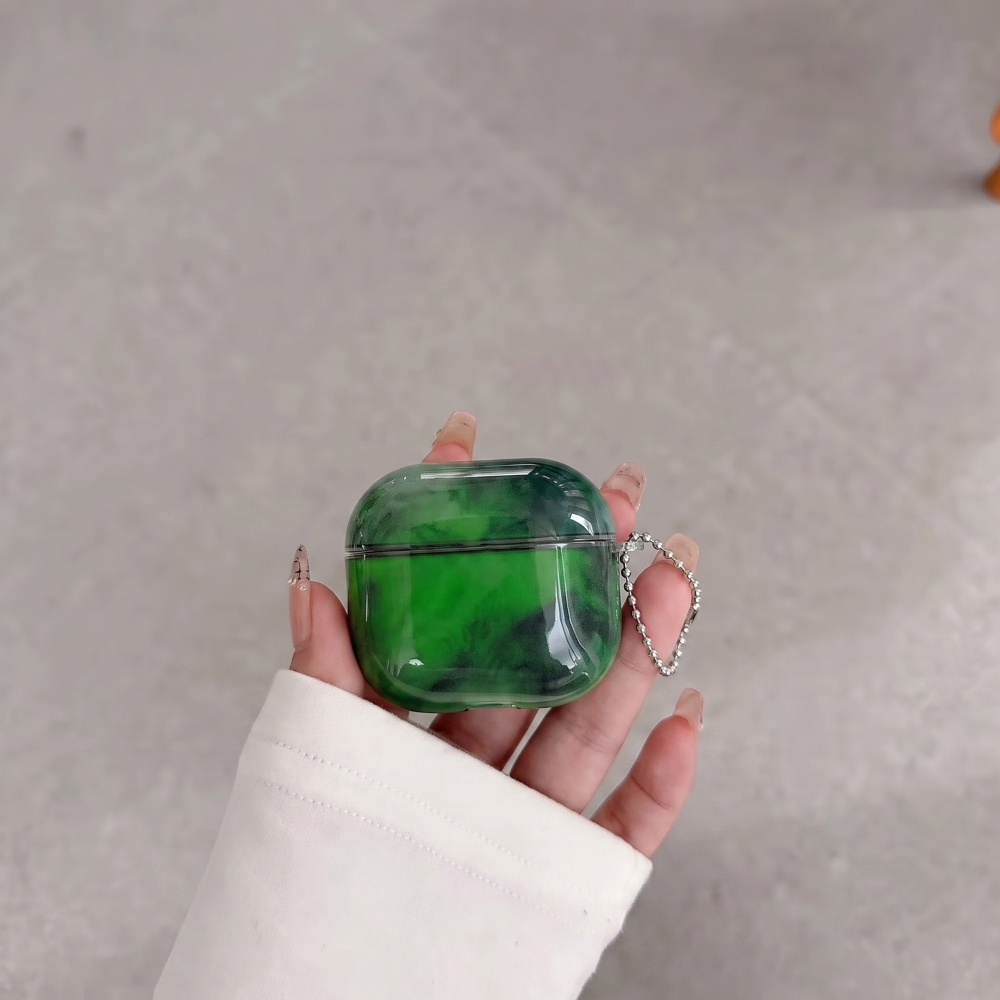 Coque verte allumee
